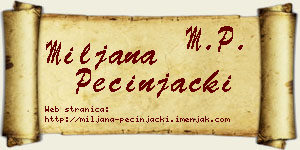 Miljana Pecinjački vizit kartica